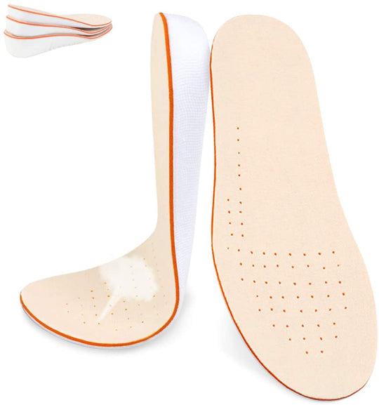 Kalevel Invisible Heightening Insole Shoe Inserts Height Lift 1 Inch 2.5cm Taller Height Lifting Inserts Soft Shock Absorbing Breathable High Insoles for Women US Size 5-9