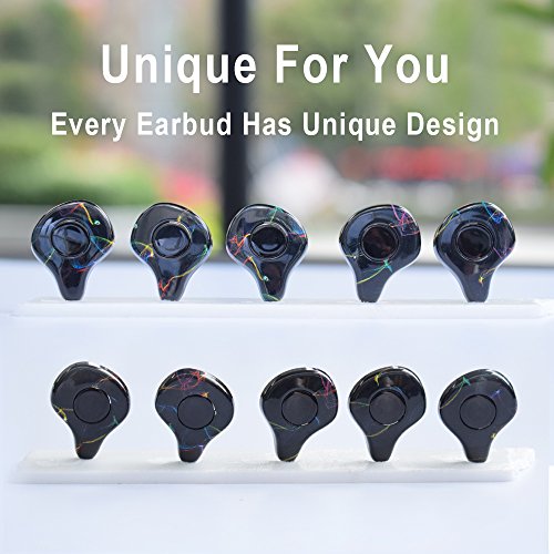 Wireless Earbuds with 750 mAh Portable Charging Box, LEZII TWS Personalized Design Truly in-Ear Bluetooth Earphones with Microphone Cordless Bluetooth Earbuds Noise Cancelling Sweatproof (Black)