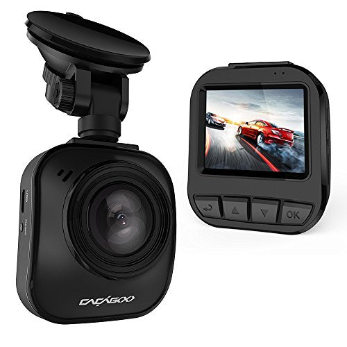 CACAGOO Car DVR Dash Cam HD 1080p, H.264 with SONY IMX 323 Sensor Motion Detection, 2.7" TFT LCD HD Screen, Loop Recording, Parking Monitor, Night Vision and More Black