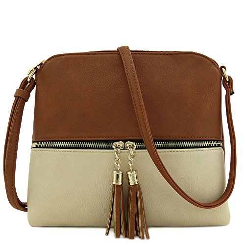 Lightweight Medium Crossbody Bag with Tassel