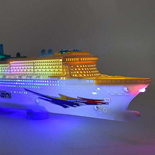Large Cruise Ship - Flash Music Universal Wheel Boat Toy
