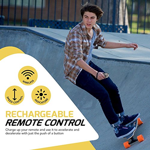 Swagboard NG-1 NextGen Motorized Electric Skateboard with Wireless Remote, Black, 9"x32"x 4"