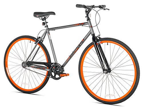 Takara Sugiyama Flat Bar Fixie Bike, Orange/Yellow,  54cm Frame