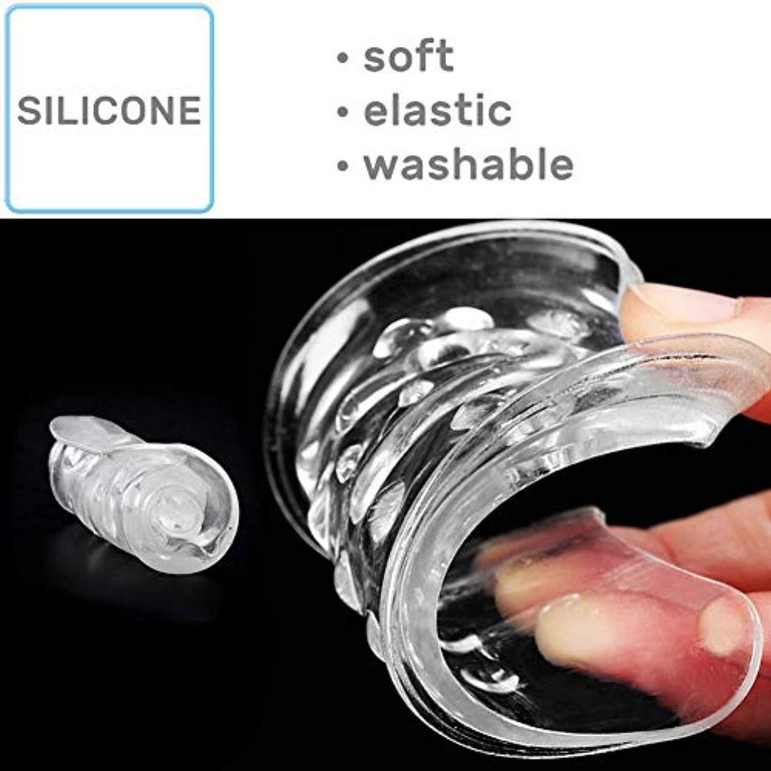 1Pair Transparent Soft Silicone Unisex Heightening Heel Pads Insoles Five-Layer Adjustable Detachable Height Increase Pads Shoe Heel Cup Cushions Taller Lifts Elevators for Raise Height