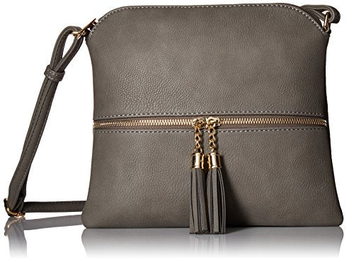 Lightweight Medium Crossbody Bag with Tassel