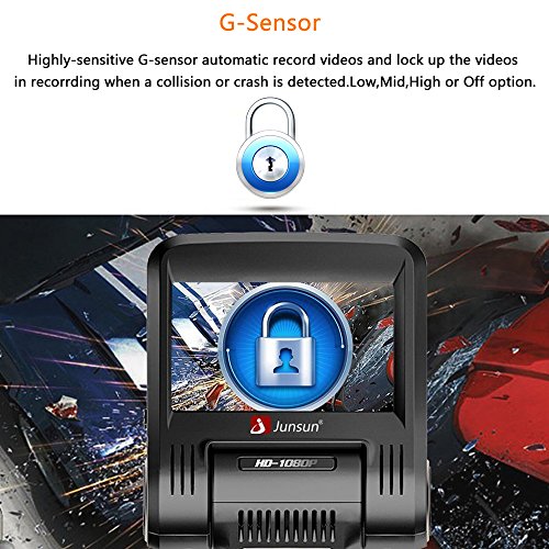 Car Dash Cam 2.45 inch LCD Full HD 1080P 170 Degree Wide Angle Dashboard Camera Recorder with WIFI Video Sensor, G-Sensor, WDR, Loop Recording
