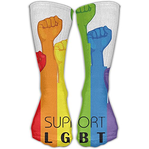 Support LGBT Gay Lesbian Personalized Socks Sport Athletic Stockings 30cm Long Sock For Men Women