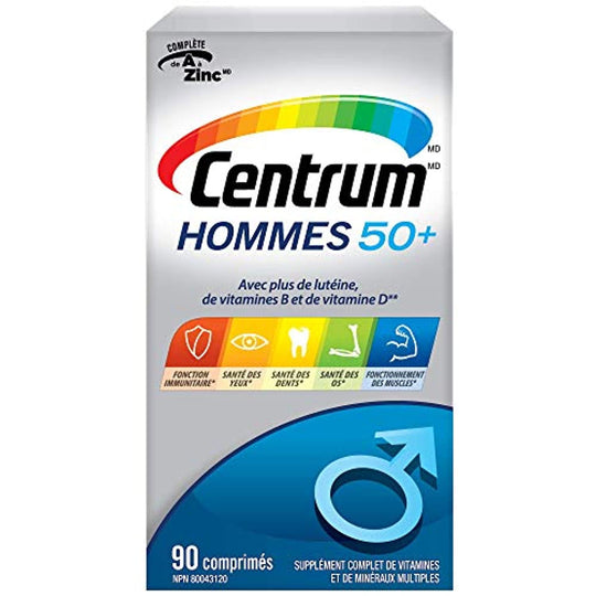 Centrum Men 50+ (90 Count) Multivitamin Multimineral Supplement Tablet, Vitamin B, Age 50 and older