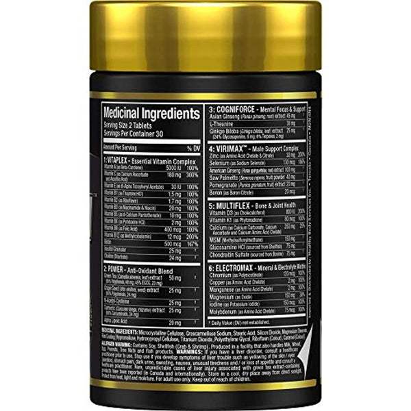 Allmax Nutrition - VITAFORM - Premium - Performance Multi-Vitamin for Men - 30-day Supply - 60 Count