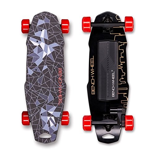 BENCHWHEEL Penny Board 1000W Electric Skateboard, Black, 27"