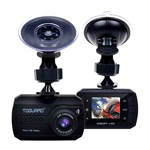 Mini Dash Cam - TOGUARD in Car Dashboard Camera Driving Recorder HD 1080P Wide Angle 1.5” LCD with G-Sensor Loop Recording Motion Detection