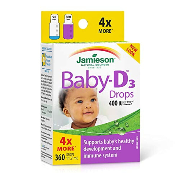 Jamieson Baby-D Vitamin D3 400 IU Droplets