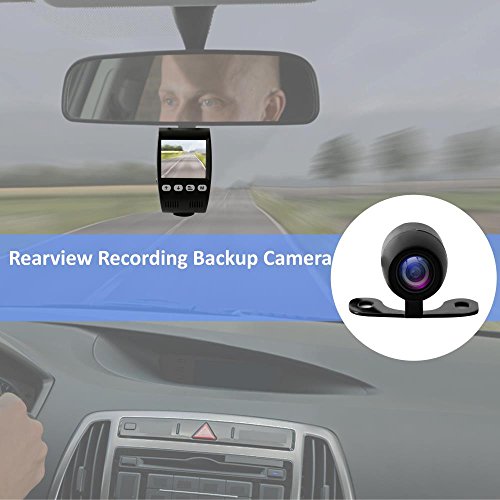 Pyle Dash Cam Car Recorder DVR - 2 Inch Monitor Blackbox Rear Camera View Full Color HD 1080p Video Security Loop Camcorder - PiP Night Vision Audio Record Micro SD & Built-In Microphone (PLDVRCAM48)