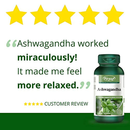 Vorst Ashwagandha 1000mg Per Serving 60 Capsules Anti Stress Anxiety Relief Adrenal Fatigue Lack of Energy Difficulty Concentrating Social Anxiety Ayurvedic Withania Somnifera Root Powder Supplement Non-GMO