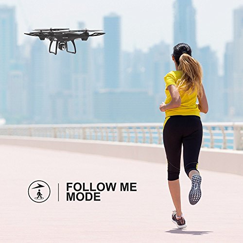 Holy Stone GPS FPV RC Drone HS100 with Camera Live Video and GPS Return Home Quadcopter with Adjustable Wide-Angle 720P HD WIFI Camera- Follow Me, Altitude Hold, Intelligent Battery, Long Control Distance