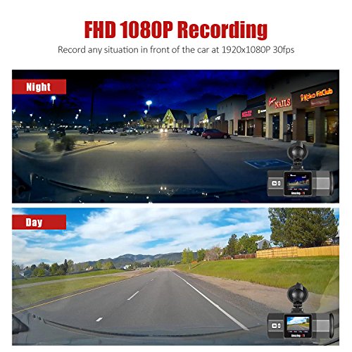 Oasser Dash Cam Car Full HD 1080P Dashboard Camera Dash Cam for Cars with G-Sensor 170° Angle Night Vision Loop Recording Mute Function GPS Supporting 1.5" U1