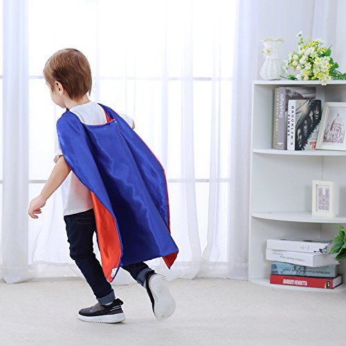 Double-Sided Statin Heros Dress Up Costumes Children Capes (masks included)