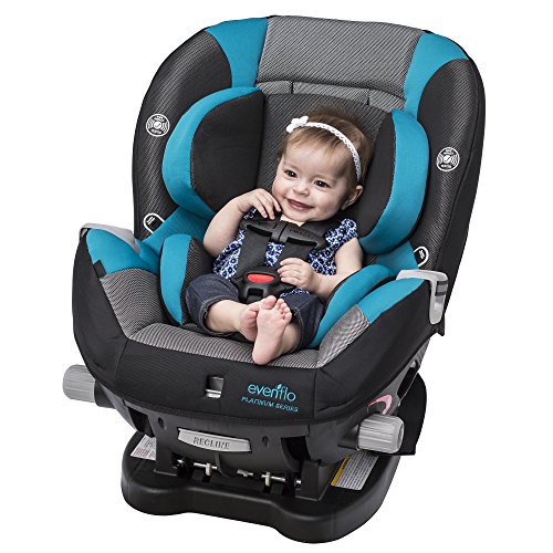 Evenflo Triumph LX Convertible Car Seat, Fischer, Grey, Teal, One