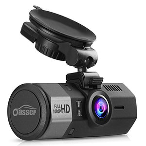 Oasser Dash Cam Car Full HD 1080P Dashboard Camera Dash Cam for Cars with G-Sensor 170° Angle Night Vision Loop Recording Mute Function GPS Supporting 1.5" U1