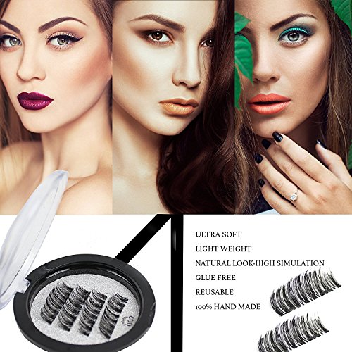 VASSOUL Dual Magnetic Eyelashes 0.2mm Ultra Thin Magnet Lightweight & Easy to Wear Best 3D Reusable Eyelashes Extensions (4pcs)