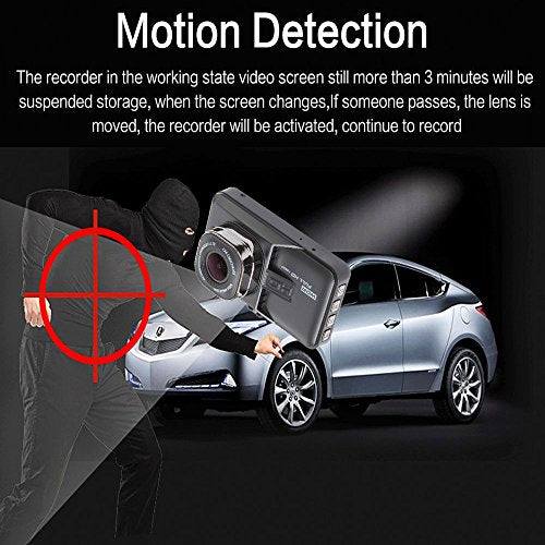 Dash Cam Camecho Dash Camera for Cars 3 Inch 1080P Full HD Black Box Video Recorder with Loop Recording, G-Sensor, Parking Mode, WDR and Motion Detection for Car / Camper / Truck