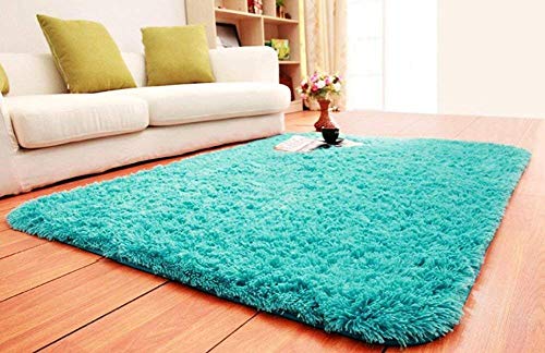 ACTCUT Super Soft Indoor Modern Shag Area Silky Smooth Rugs Fluffy Rugs Anti-Skid Shaggy Area Rug Dining Room Home Bedroom Carpet Floor Mat 5.3' x 7.3' (160cm X 200cm)