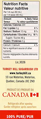 Turkey Hill 500mL Maple Leaf Glass Bottle Grade A Maple Syrup