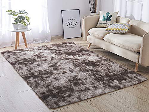 ACTCUT Super Soft Indoor Modern Shag Area Silky Smooth Rugs Fluffy Rugs Anti-Skid Shaggy Area Rug Dining Room Home Bedroom Carpet Floor Mat 5.3' x 7.3' (160cm X 200cm)