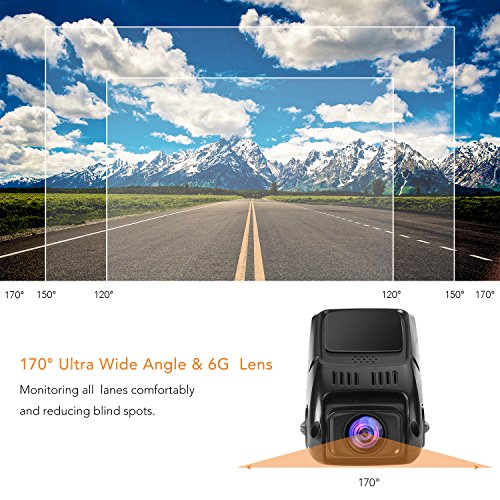 APEMAN Dash Cam FHD 1080p 170 Wide Angle Dual Dash Camera with G-Sensor, WDR, Loop Recording, 6G Lens, Motion Detection etc