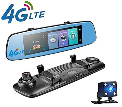 Yuyitec 4G Car DVR 7.84 Inch Touch ADAS Remote Monitor Rear View Mirror Camera With Android Dual Lens 1080P Wifi Dashcam GPS Navigation
