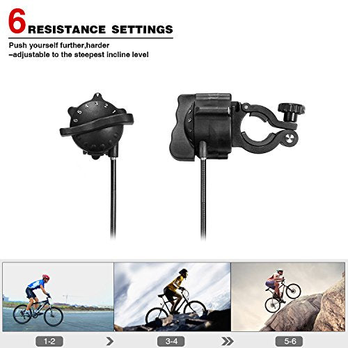 Sportneer Bike Trainer Steel Bicycle Indoor Exercise Trainer Stand Converter with Noise Reduction Wheel, Black