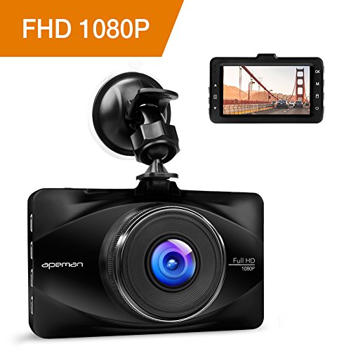 APEMAN Car Dash Cam 1080P FHD Driving Video Recorder 170°Wide Angle WDR Dashboard Camera with 3 inch LCD, Motion Detection, Parking Monitor and G-sensor