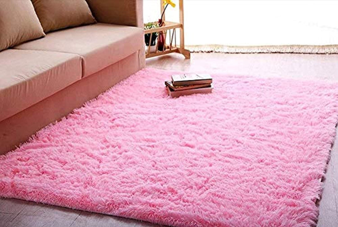 ACTCUT Super Soft Indoor Modern Shag Area Silky Smooth Rugs Fluffy Rugs Anti-Skid Shaggy Area Rug Dining Room Home Bedroom Carpet Floor Mat 5.3' x 7.3' (160cm X 200cm)