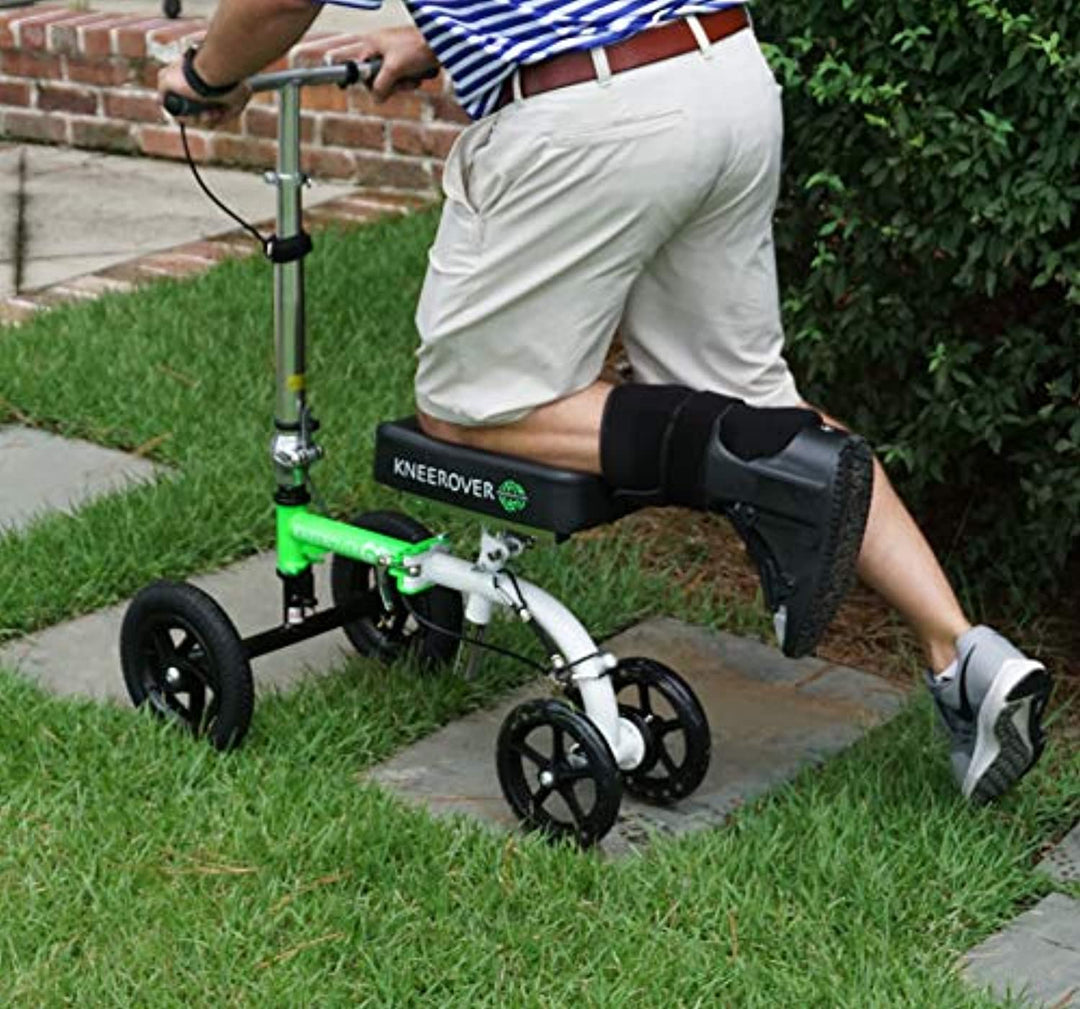 NEW KneeRover GO HYBRID - Most Compact and Portable Knee Scooter with ALL TERRAIN Front Wheels