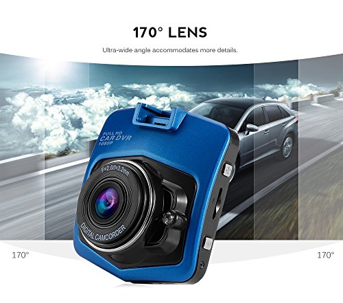 AutoLover® Mini Car DVR Camera Full HD 1080P DCR Detector Recorder Camcorder Parking Recorder Dash Cam Video G-sensor (Blue)