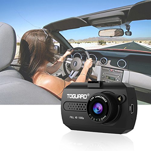 Mini Dash Cam - TOGUARD in Car Dashboard Camera Driving Recorder HD 1080P Wide Angle 1.5” LCD with G-Sensor Loop Recording Motion Detection