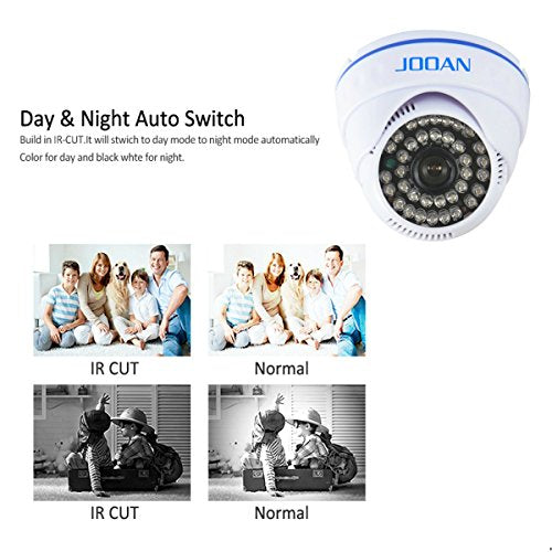 JOOAN 570YRB-T 700tvl CCTV Dome Camera Home Security Camera Indoor Surveillance Video Monitor with Super Night Vision 36pcs IR-LEDs