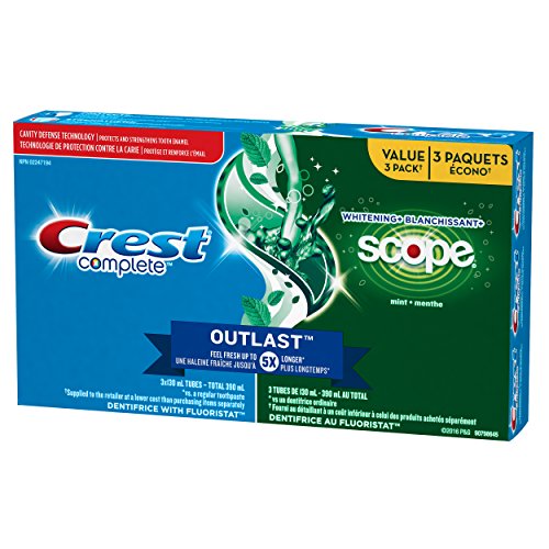 Crest Complete Whitening Plus Scope Toothpaste Value Pack Of 3, Minty Fresh