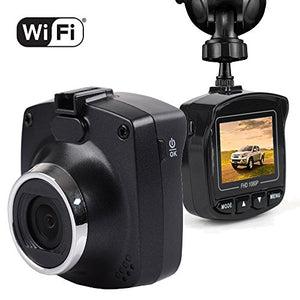 Dash Cam with WiFi, Maxesla 1080P dash camera for cars Full HD Dashboard Car Recording Camera 170 Wide Angle 1.5" Screen with G-Sensor Loop Recording Motion Detection, WDR Night Vision Parking Monitor