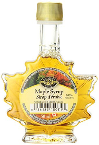 L B Maple Treat 50ml Leaf Glass Bottle L B Maple Treat Canada #1 Light Maple Syrup