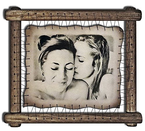 Gay Wedding Gift LGBT Lesbian Gifts Groom Loves Groom Gay Marriage Gays Anniversary Gay Engagement Gay Friend Presents Gay Valentines Day - RARE Hand Drawn Pyrography Technique