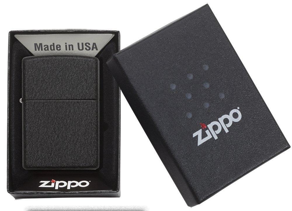 Zippo Black Crackle Lighter