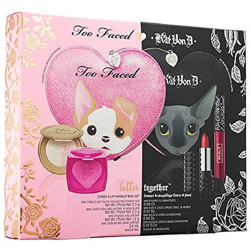 Too Faced x Kat Von D Better Together Cheek & Lip Makeup Bag Set