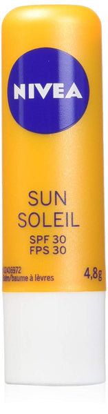 NIVEA Sun Caring Lip Balm Sticks with SPF 30, Duo Pack, 2 x 4.8g