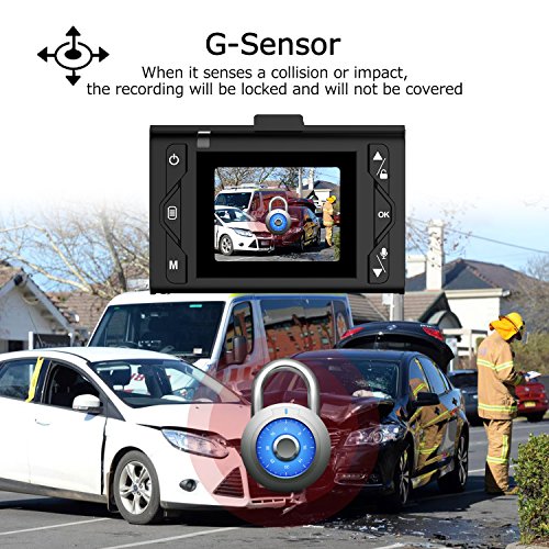 TOGUARD Mini Dash Cam, Car Driving Recorder, Full HD 1080P 1.5" LCD Dashboard Camera with SONY Exmor Sensor, G-Sensor, Motion detection, Loop recording, Super Capacitor