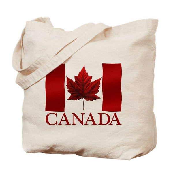 CafePress - Canada Flag Souvenirs Canadian Maple Leaf Gifts To - Natural Canvas Tote Bag, Cloth Shopping Bag