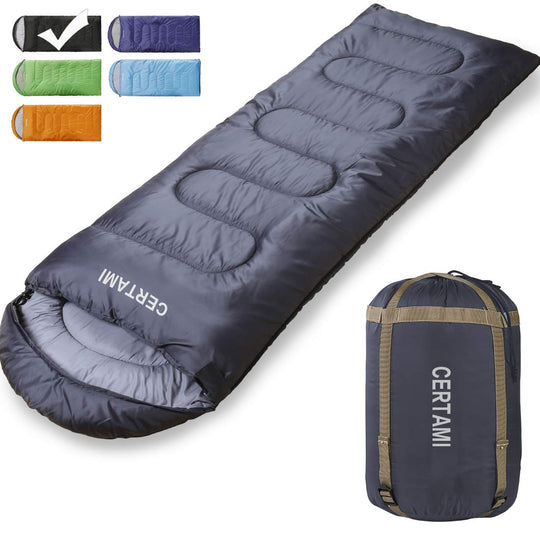 Sleeping Bag - Envelope Lightweight Portable Waterproof, for Adult 3 Season Outdoor Camping Hiking