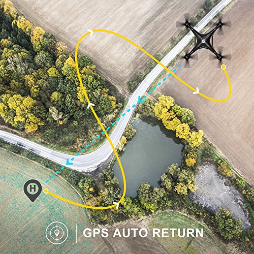 Holy Stone GPS FPV RC Drone HS100 with Camera Live Video and GPS Return Home Quadcopter with Adjustable Wide-Angle 720P HD WIFI Camera- Follow Me, Altitude Hold, Intelligent Battery, Long Control Distance