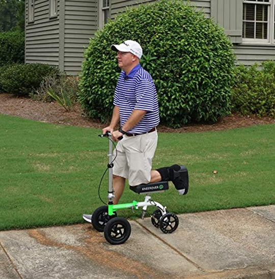 NEW KneeRover GO HYBRID - Most Compact and Portable Knee Scooter with ALL TERRAIN Front Wheels