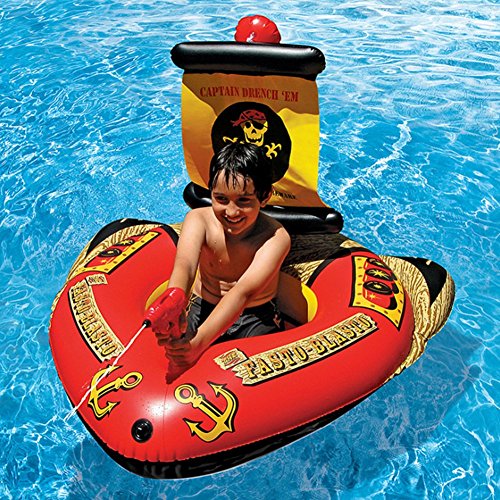 Pool Float Inflatable Water Gun Pirate Ship Swim Floaties (127cm*124cm*72cm)